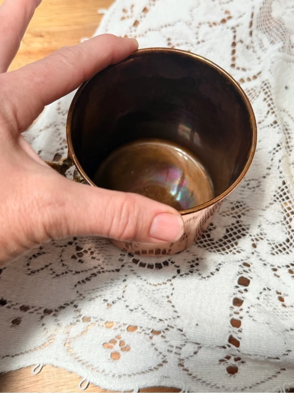 Vintage Copper Moscow Mule Mug Set - Copper Finish and brass dragon handles